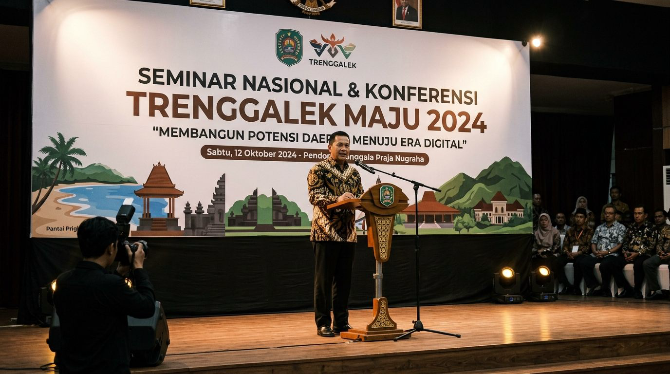 Cetak Backdrop Foto Panggung Trenggalek Bebas Silau Lampu