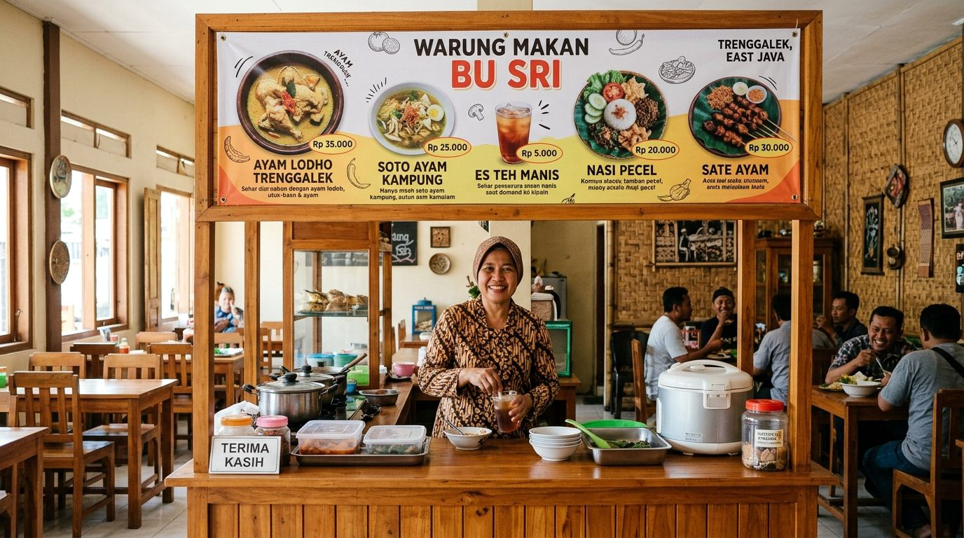 Rancang Banner Menu Kuliner Trenggalek yang Bikin Lapar