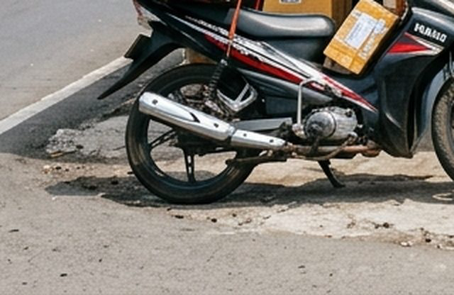 Armada sepeda motor kurir ekspedisi dengan tas kargo kargo bersiap mengantarkan paket kiriman di depan gerai agen Trenggalek