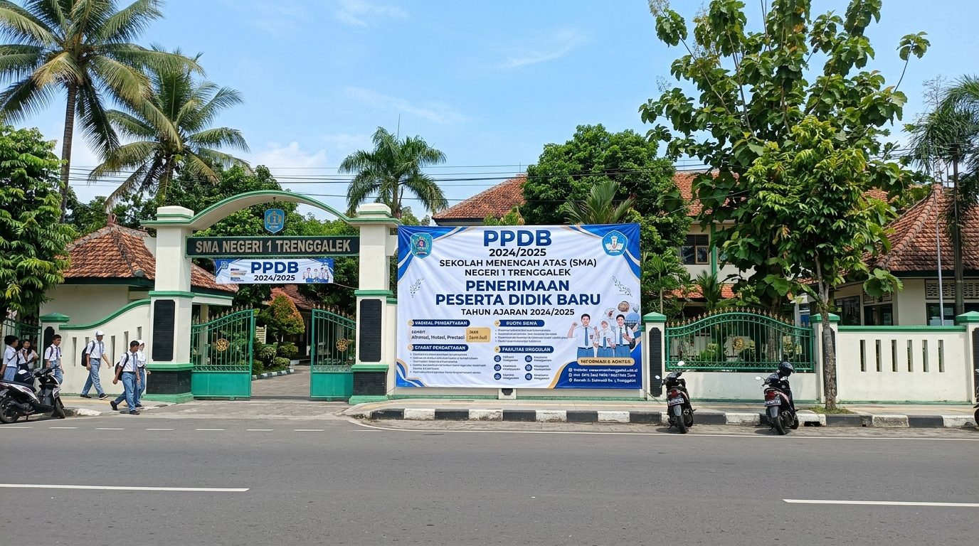 Format Spanduk PPDB Trenggalek Jelas dan Mudah Dibaca