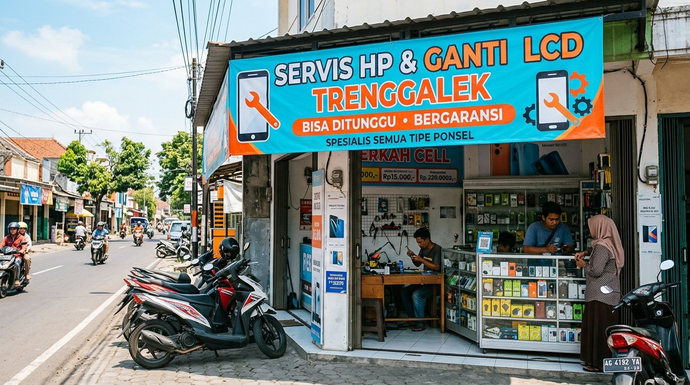 Cetak Spanduk Servis HP Trenggalek Terpercaya dan Jelas