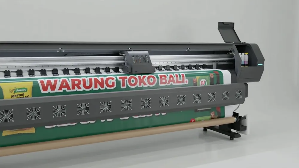 Hasil cetak banner yang sudah selesai